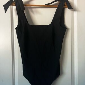Black Tank Thong Bodysuit